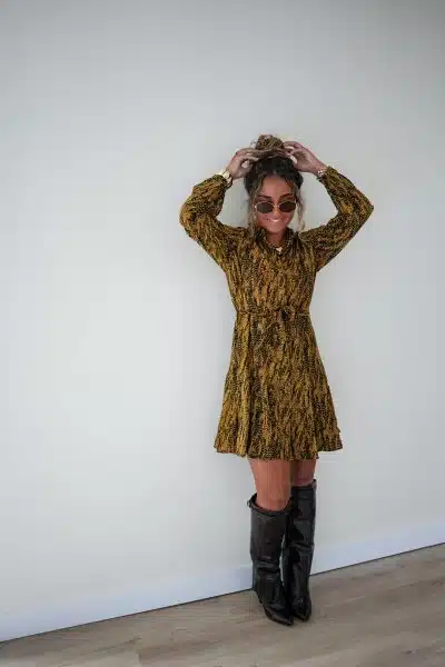 Lofty Manner Dress Lilla Feathers Print - Afbeelding 2