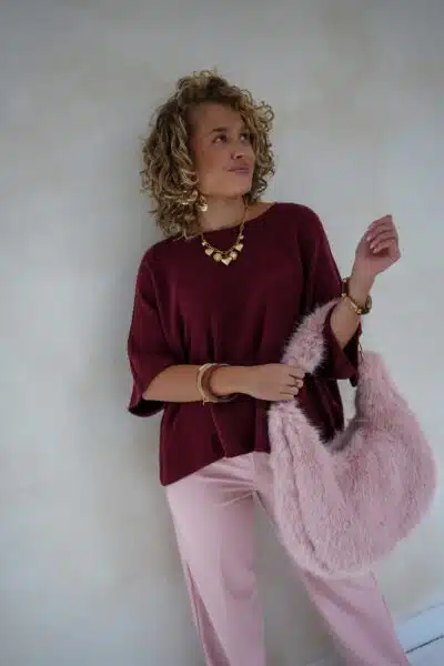 Nele Sweater Bordeaux - Afbeelding 4