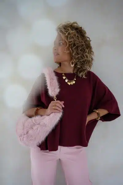 Nele Sweater Bordeaux - Afbeelding 7