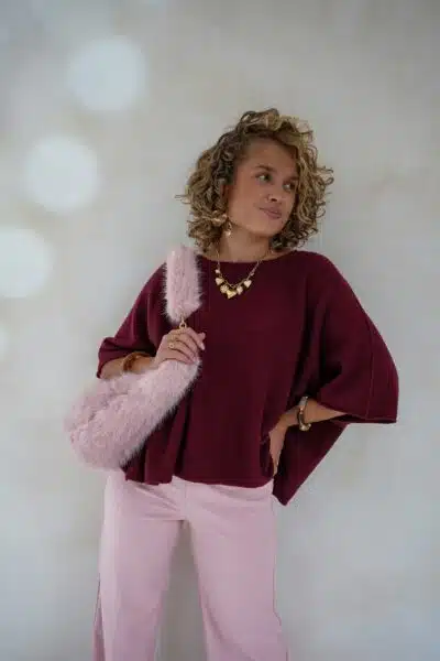 Nele Sweater Bordeaux - Afbeelding 6