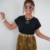 Lofty Manner Skirt Katalin Feathers Print