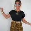 Lofty Manner Skirt Katalin Feathers Print