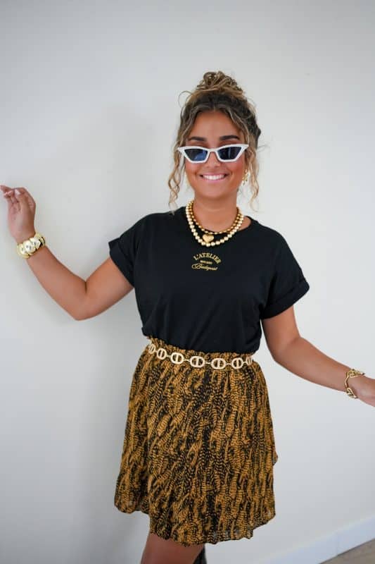 Lofty Manner Skirt Katalin Feathers Print