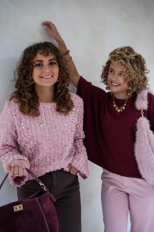 Alternative view of Pailletten Sweater Pink .
