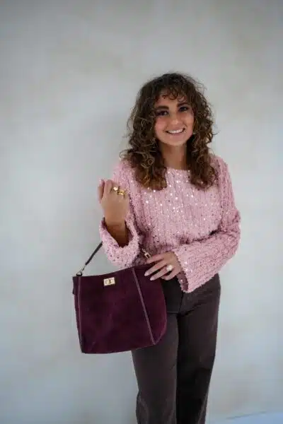 Pailletten Sweater Pink . - Afbeelding 4