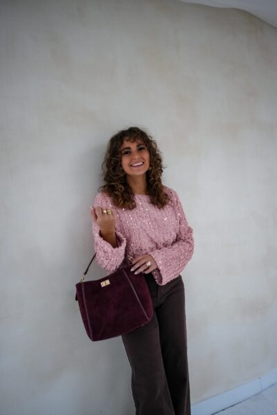 Pailletten Sweater Pink . - Afbeelding 5