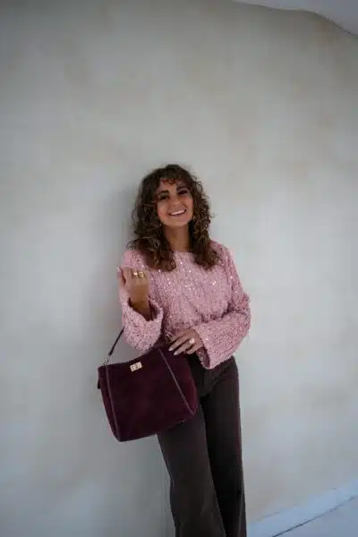 Pailletten Sweater Pink . - Afbeelding 5