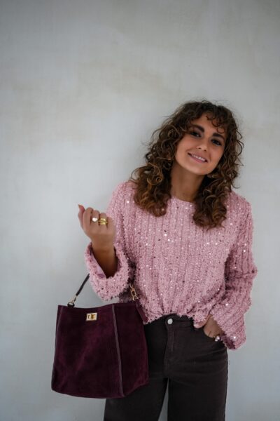 Pailletten Sweater Pink . - Afbeelding 6