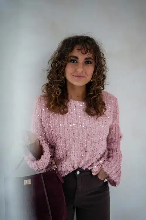 Pailletten Sweater Pink .