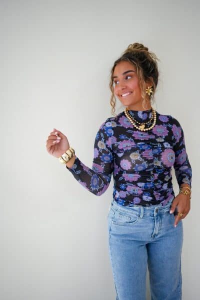 Lofty Manner Top Ilona Multi Flower - Afbeelding 4