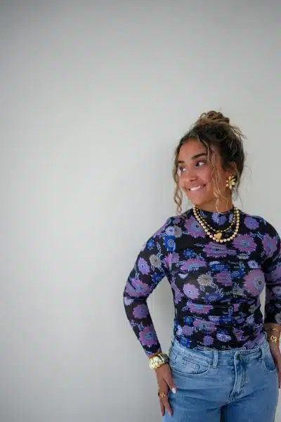Lofty Manner Top Ilona Multi Flower