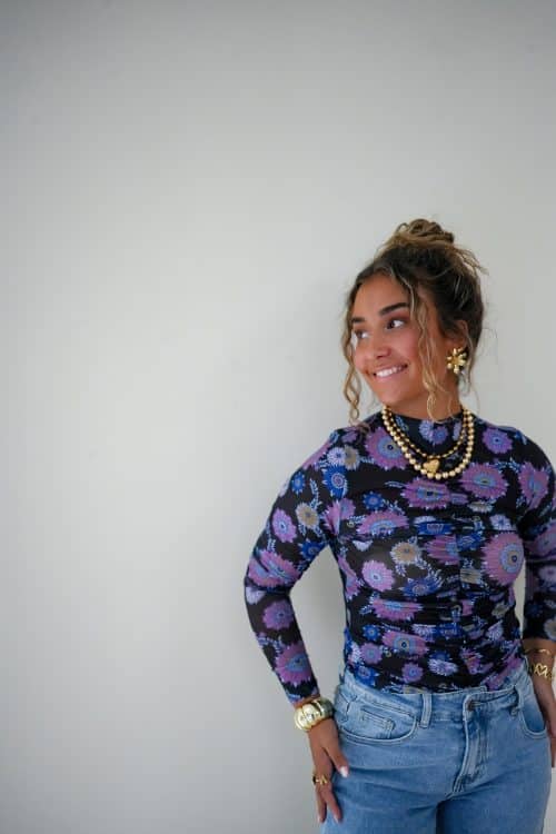 Lofty Manner Top Ilona Multi Flower