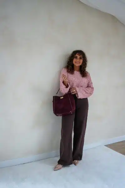 Yenthe Wide Leg Jeans Brown 0623-2 - Afbeelding 3