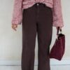 Yenthe Wide Leg Jeans Brown 0623-2