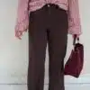 Yenthe Wide Leg Jeans Brown 0623-2