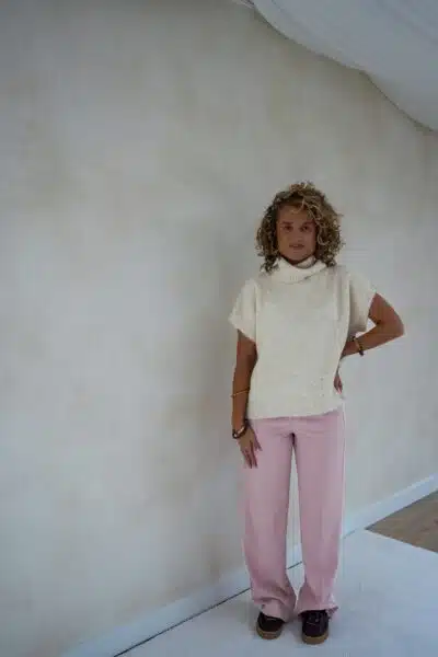 Naava Pailletten Sweater Beige . - Afbeelding 7