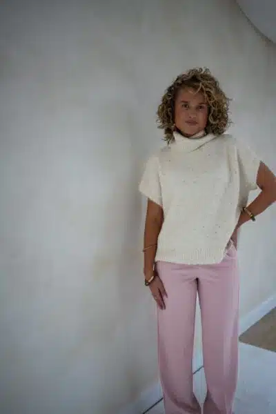 Naava Pailletten Sweater Beige . - Afbeelding 4
