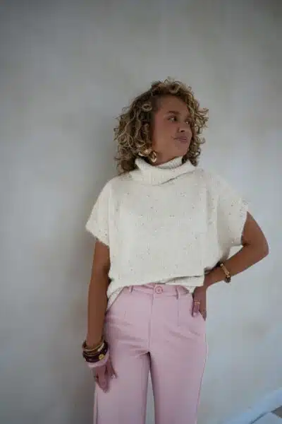 Naava Pailletten Sweater Beige . - Afbeelding 8