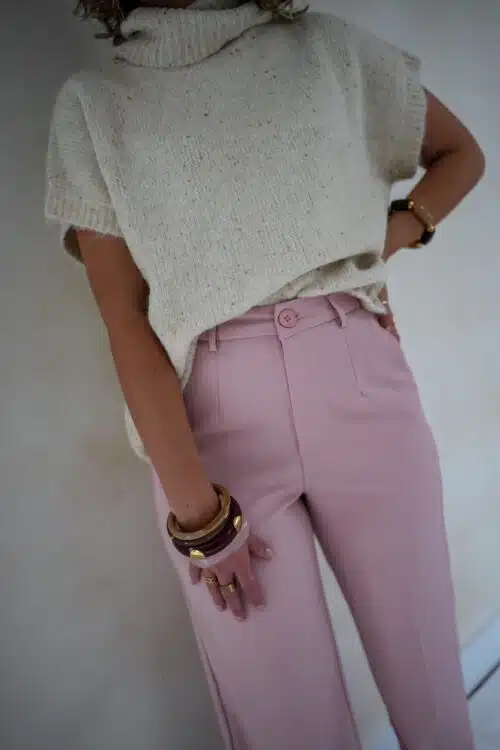 Alternative view of Naava Pailletten Sweater Beige .