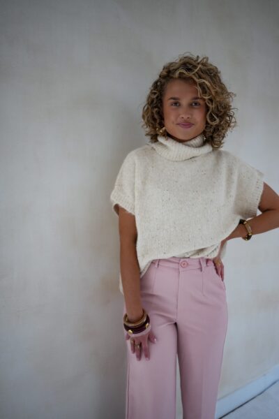 Naava Pailletten Sweater Beige . - Afbeelding 6