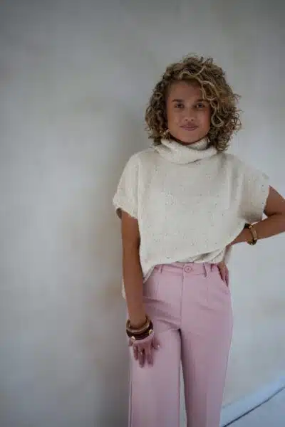 Naava Pailletten Sweater Beige . - Afbeelding 6