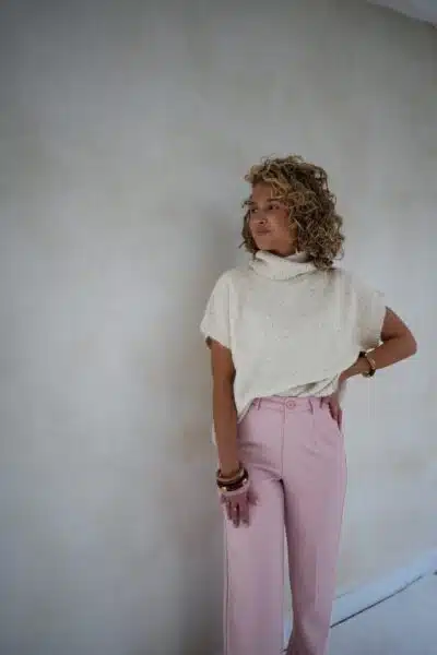 Naava Pailletten Sweater Beige . - Afbeelding 5