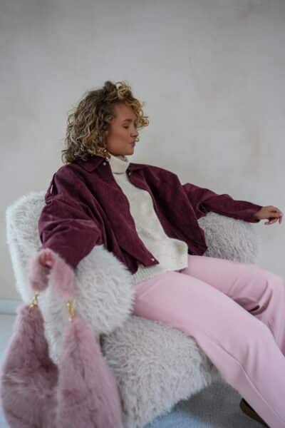 Ryanne Suedine Jacket Bordeaux - Afbeelding 4
