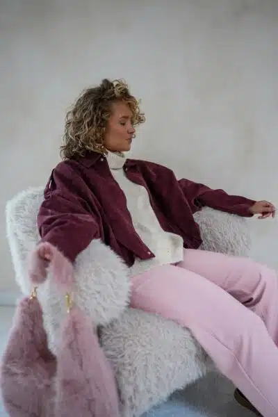 Ryanne Suedine Jacket Bordeaux - Afbeelding 4