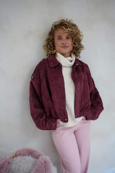 Ryanne Suedine Jacket Bordeaux - Afbeelding 8