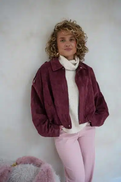Ryanne Suedine Jacket Bordeaux - Afbeelding 8