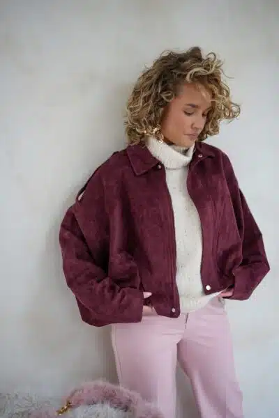 Ryanne Suedine Jacket Bordeaux - Afbeelding 3