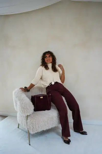 Lore Wide Leg Jeans Bordeaux - Afbeelding 5