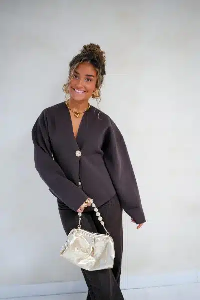 Guusje Cardigan Brown - Afbeelding 2