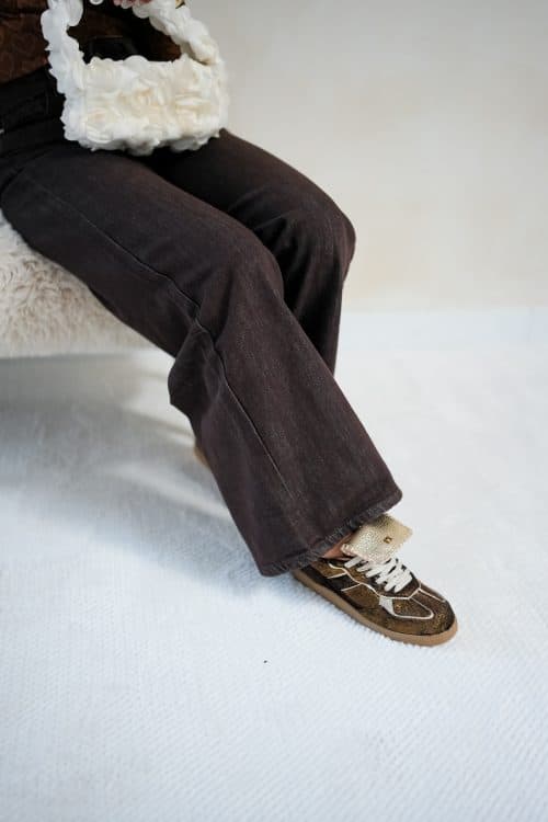 Alternative view of Babouche Ira Sneakers Dark Brown Gold