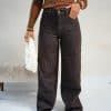 Britt Wide Leg Jeans Brown