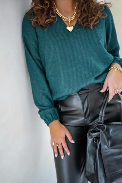 Lofty Manner Blouse Madison Petrol Green - Afbeelding 3