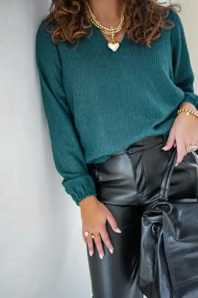 Lofty Manner Blouse Madison Petrol Green - Afbeelding 3