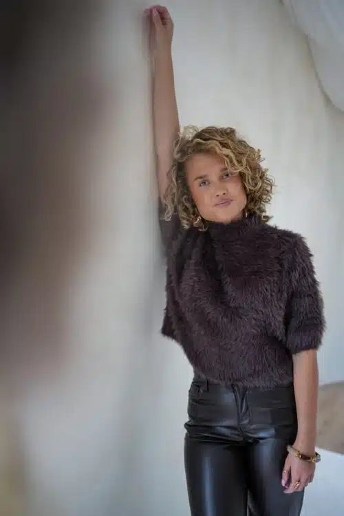 Furry Sweater Brown *