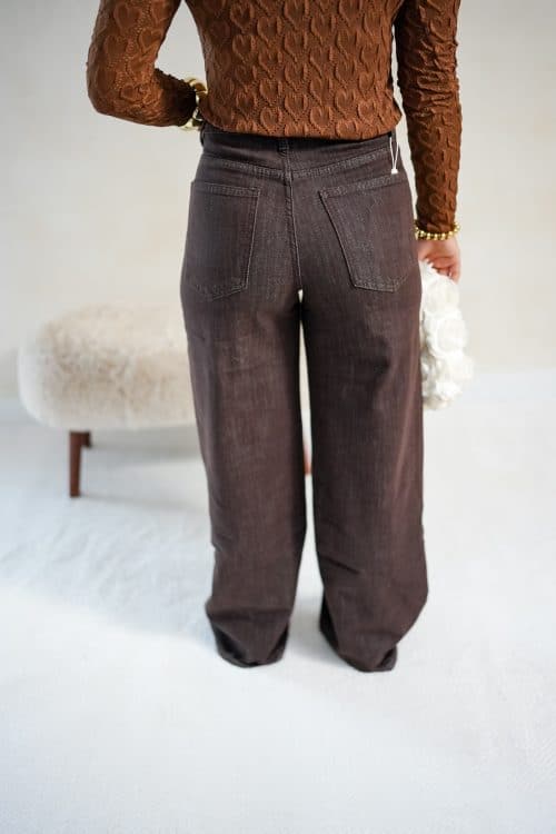 Alternative view of Britt Wide Leg Jeans Brown