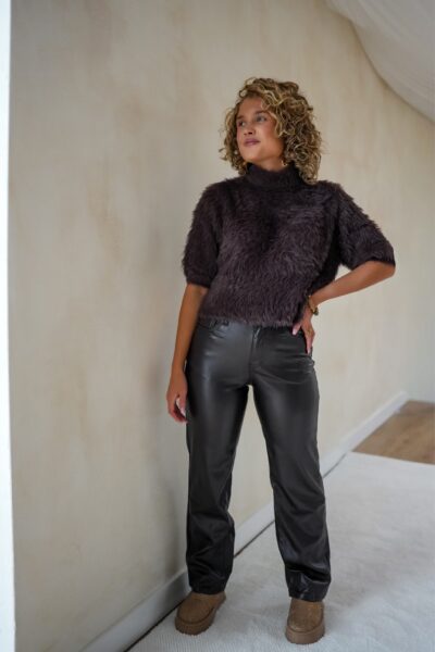 Furry Sweater Brown * - Afbeelding 2