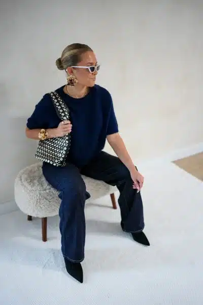 Gaelle Sweater Navy - Afbeelding 6