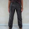 Maud Leatherlook Pants Brown 0311-2
