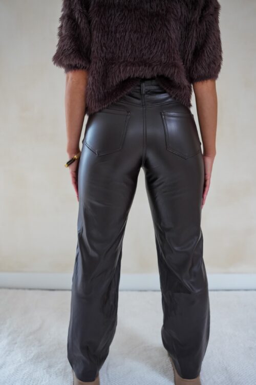 Alternative view of Maud Leatherlook Pants Brown 0311-2