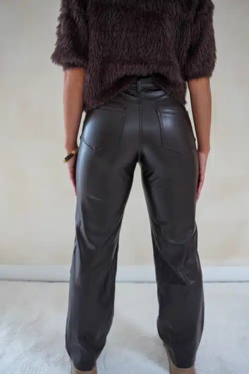 Alternative view of Maud Leatherlook Pants Brown 0311-2