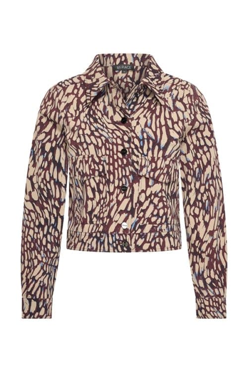 Mi Piace Travel Jacket Abstracte Burgundy