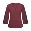 Mi Piace Travel Stripe Top Burgundy