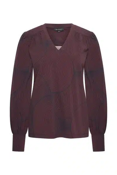 Mi Piace Travel Tara Longsleeve Burgundy Circle