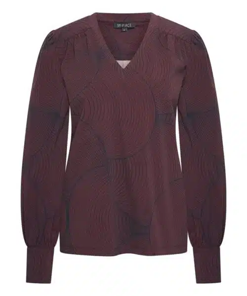 Mi Piace Travel Tara Longsleeve Burgundy Circle