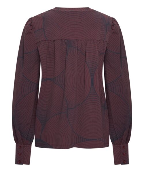 Alternative view of Mi Piace Travel Tara Longsleeve Burgundy Circle
