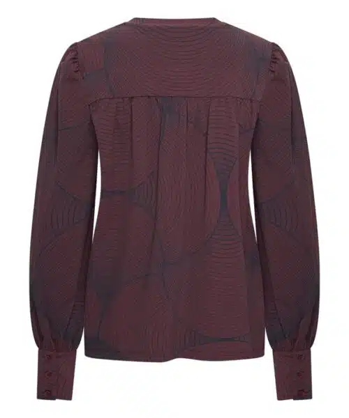 Alternative view of Mi Piace Travel Tara Longsleeve Burgundy Circle